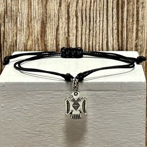 Handmade Adjustable Eagle Charm Bracelet!